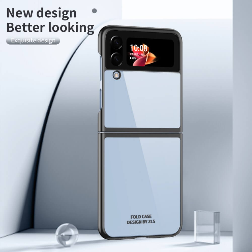 Калъф с Цветна Рамка за Samsung Z Flip 4, GKK Frame Case, Черен (3)