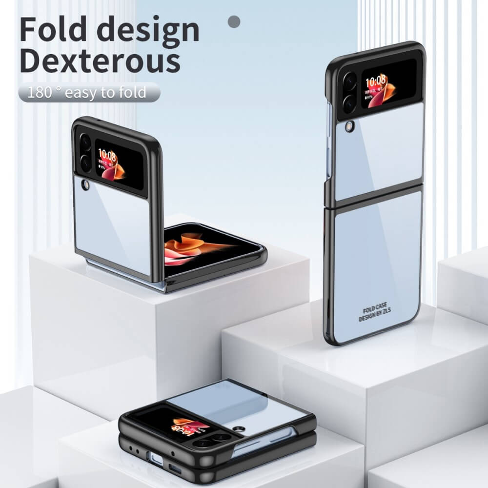Калъф с Цветна Рамка за Samsung Z Flip 4, GKK Frame Case, Черен (4)