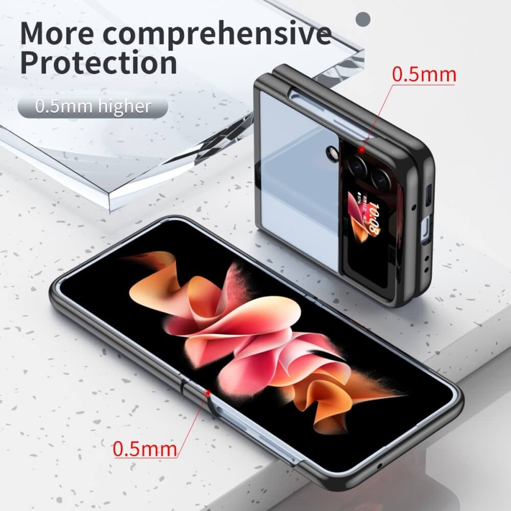 Калъф с Цветна Рамка за Samsung Z Flip 4, GKK Frame Case, Черен (6)