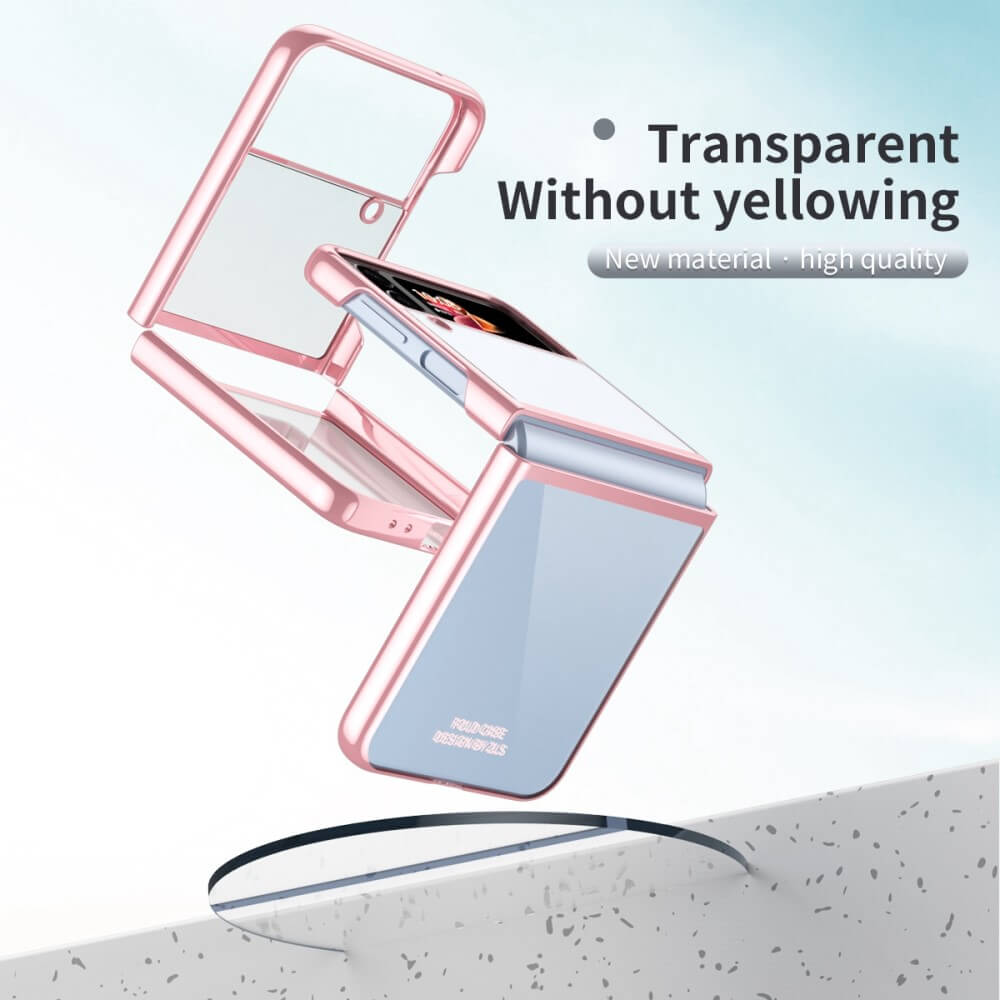 Калъф с Цветна Рамка за Samsung Z Flip 4, GKK Frame Case, Розов (2)