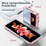 Калъф с Цветна Рамка за Samsung Z Flip 4, GKK Frame Case, Розов (4)