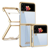 Калъф с Цветна Рамка за Samsung Z Flip 4, GKK Frame Case, Златист