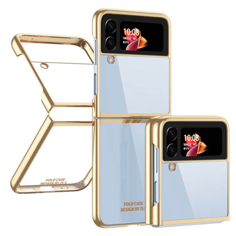Калъф с Цветна Рамка за Samsung Z Flip 4, GKK Frame Case, Златист