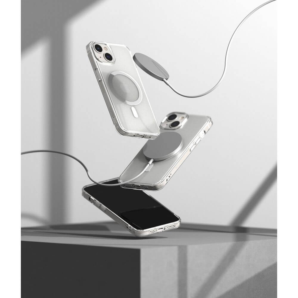 Magsafe Калъф за iPhone 14 Plus, Ringke Fusion Matte Case, Прозрачен (8)
