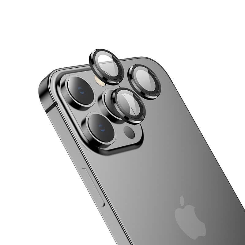 Протектор за Камерата на iPhone 14 Pro, Hofi CamRing Glass, Черен (3)