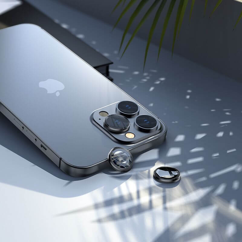 Протектор за Камерата на iPhone 14 Pro, Hofi CamRing Glass, Черен (2)