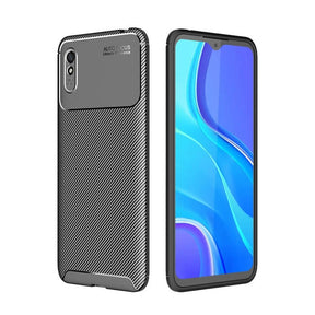 Силиконов Калъф за Xiaomi Redmi 9C, New Carbon Case, Черен