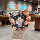 Екзотичен Калъф за Samsung Z Flip 4, Floral PC Case, Син (3)