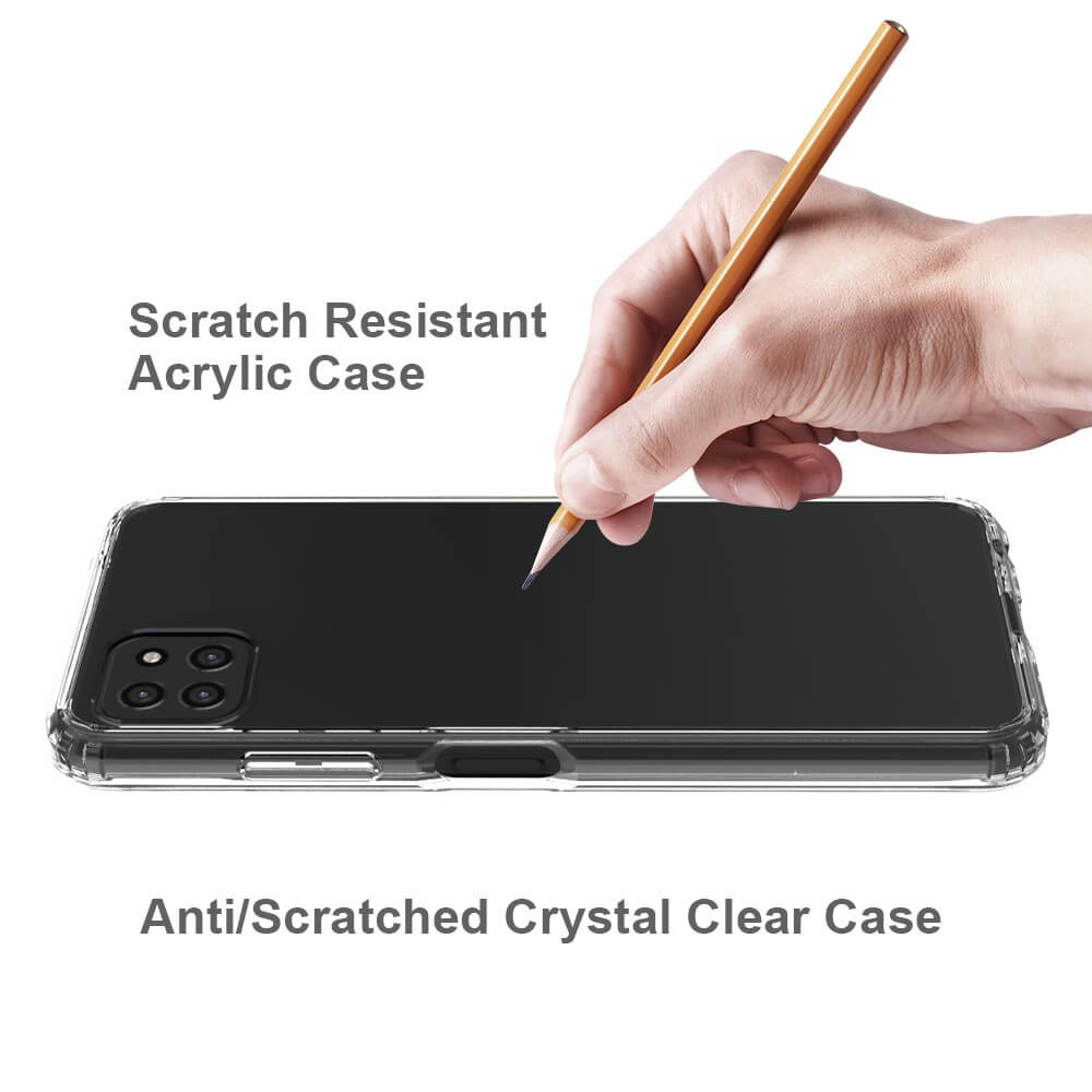 Противоударен Калъф за Samsung A22 5G, Hybrid Clear Case, Прозрачен (4)