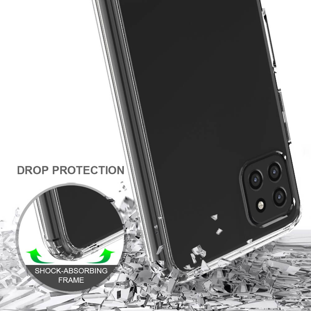 Противоударен Калъф за Samsung A22 5G, Hybrid Clear Case, Прозрачен (2)