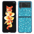 Калъф с Блестяща Декорация за Samsung Z Flip 4, Glitter Case, Син