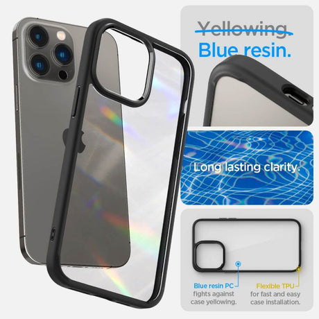 Противоударен Калъф за iPhone 14 Pro, Spigen Ultra Hybrid Case, Черен (8)