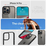 Противоударен Калъф за iPhone 14 Pro, Spigen Ultra Hybrid Case, Черен (6)