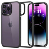Противоударен Калъф за iPhone 14 Pro, Spigen Ultra Hybrid Case, Черен