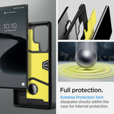 Противоударен Калъф с Поставка за Samsung S22 Ultra, Spigen Tough Armor Case, Черен (7)