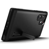 Противоударен Калъф с Поставка за Samsung S22 Ultra, Spigen Tough Armor Case, Черен (2)