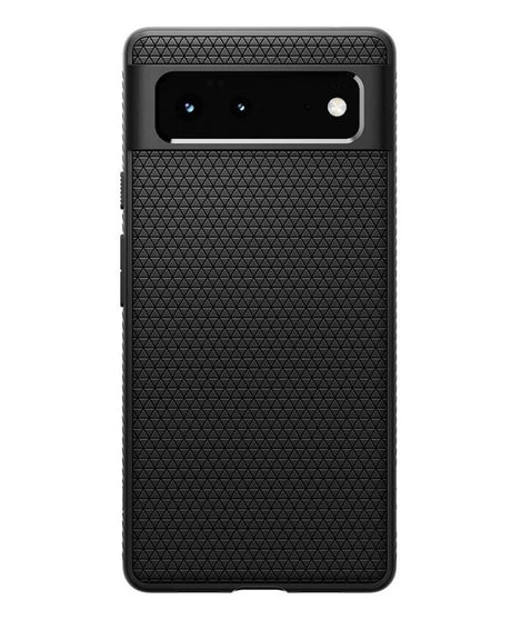 Противоударен Калъф за за Google Pixel 6A, Spigen Liquid Air Case, Черен (2)
