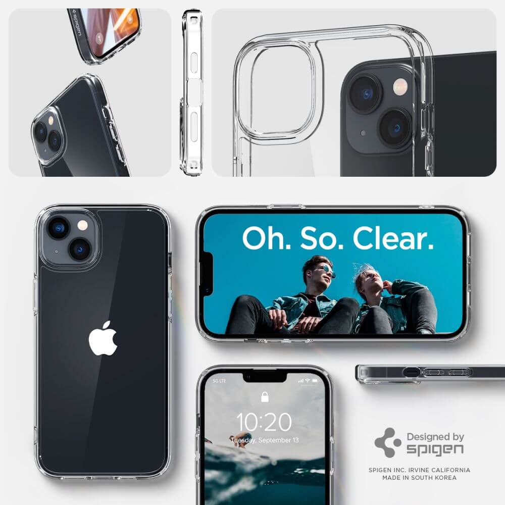 Противоударен Калъф за iPhone 14 Plus, Spigen Ultra Hybrid Case, Прозрачен (8)