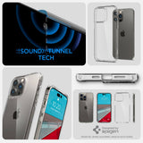Противоударен Калъф за iPhone 14 Pro, Spigen Ultra Hybrid Case, Прозрачен (10)