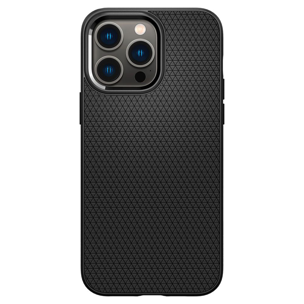 Противоударен Калъф за iPhone 14 Pro Max, Spigen Liquid Air Case, Черен (3)