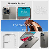 Противоударен Калъф за iPhone 14 Pro, Spigen Ultra Hybrid Case, Прозрачен (6)