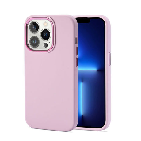 Луксозен Силиконов Калъф за iPhone 14 Pro, Tech-Protect Liquid Soft Case, Розов