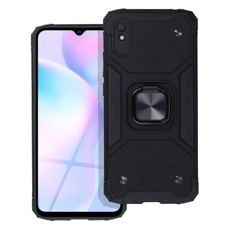 Калъф със Стойка-Пръстен за Xiaomi Redmi 9A, Armor Style Case, Черен (2)