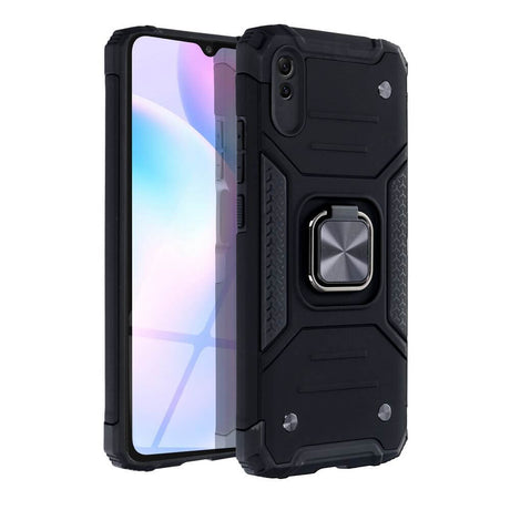 Калъф със Стойка-Пръстен за Xiaomi Redmi 9A, Armor Style Case, Черен