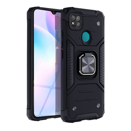 Калъф със Стойка-Пръстен за Xiaomi Redmi 9C, Armor Style Case, Черен