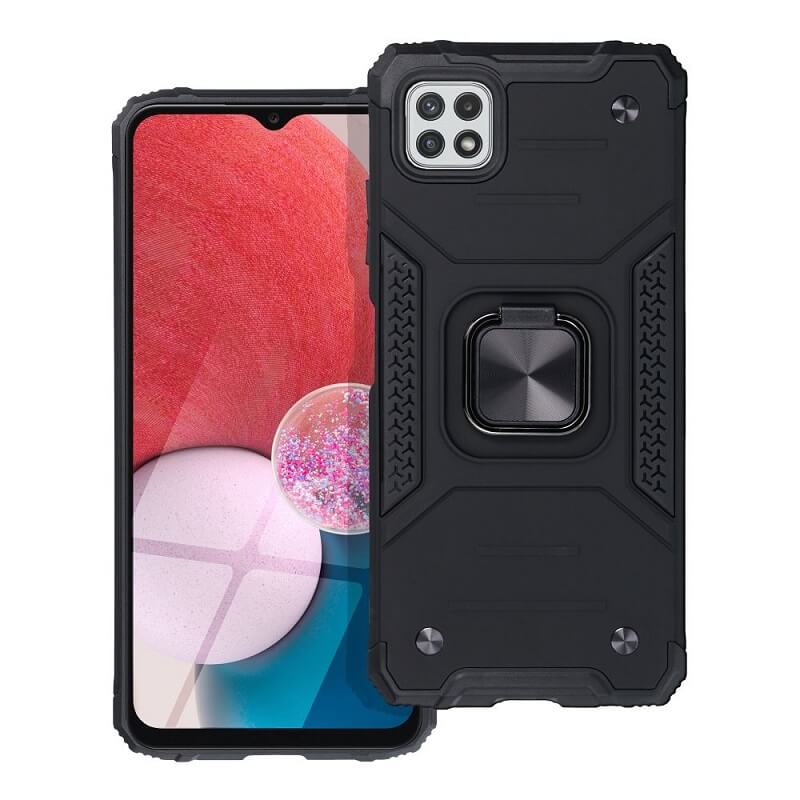 Калъф със Стойка-Пръстен за Samsung A52, Armor Style Case, Черен (3)