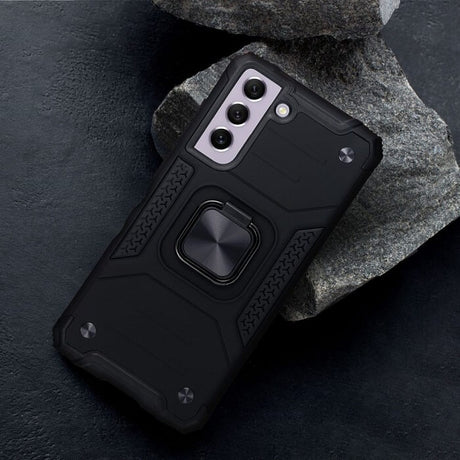 Калъф със Стойка-Пръстен за Samsung A22 5G, Armor Style Case, Черен (6)