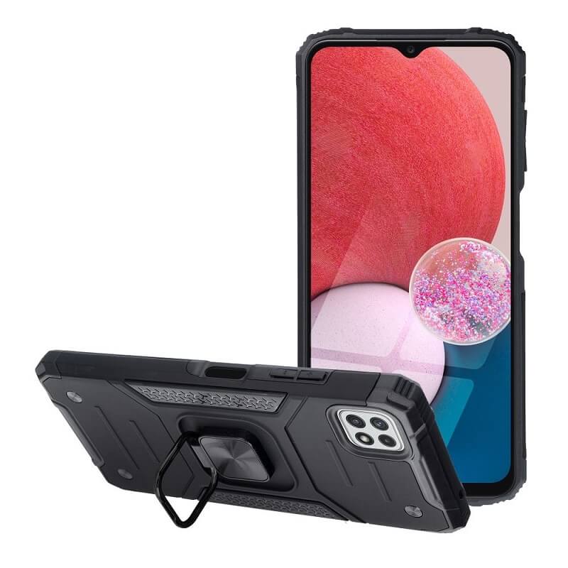 Калъф със Стойка-Пръстен за Samsung A52, Armor Style Case, Черен (2)