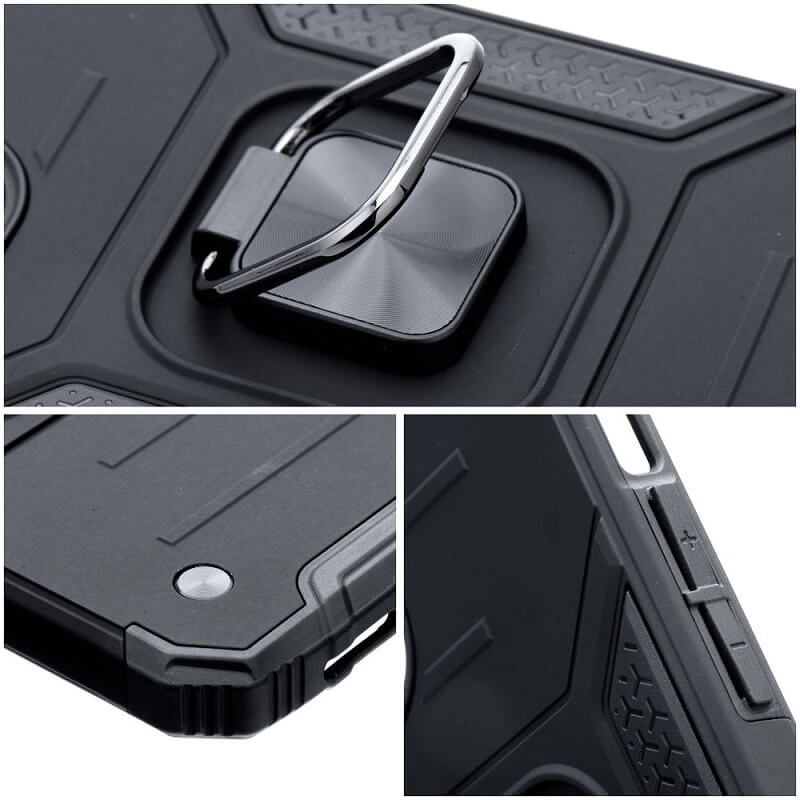 Калъф със Стойка-Пръстен за Xiaomi Redmi 9A, Armor Style Case, Черен (4)