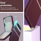 Противоударен Калъф за Samsung Z Flip 4, Spigen Caseology Nano Pop, Бордо (4)