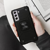 Калъф със Стойка-Пръстен за Samsung A22 5G, Armor Style Case, Черен (5)