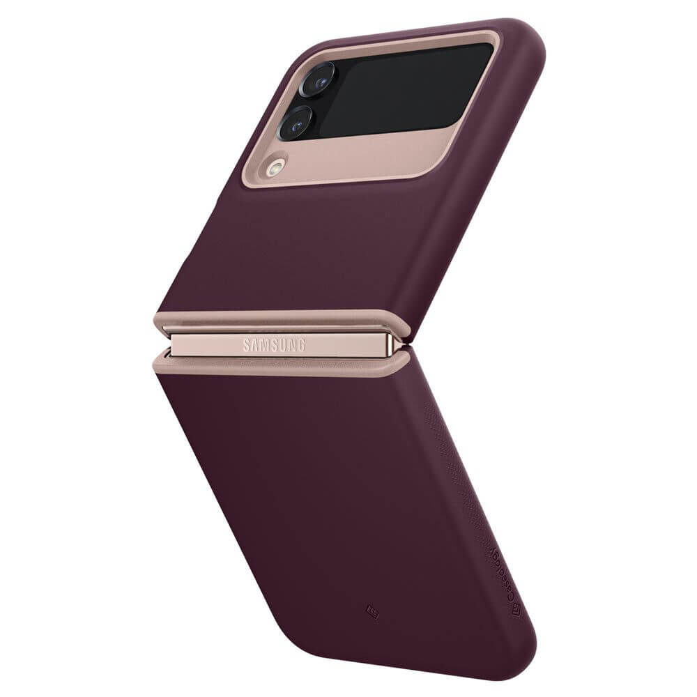 Противоударен Калъф за Samsung Z Flip 4, Spigen Caseology Nano Pop, Бордо