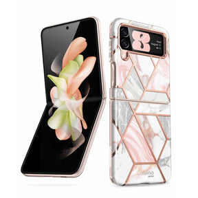 Дамски Калъф за Samsung Z Flip 4, Supcase Iblsn Cosmo Marble, Розов