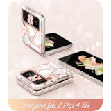 Дамски Калъф за Samsung Z Flip 4, Supcase Iblsn Cosmo Marble, Розов (5)