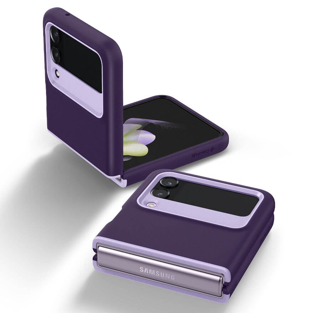 Противоударен Калъф за Samsung Z Flip 4, Spigen Caseology Nano Pop, Лилав (2)