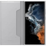Оригинален Активен Калъф за Samsung S22 Ultra, Led View Cover Book Case EF-NS908PJE, Сив (3)