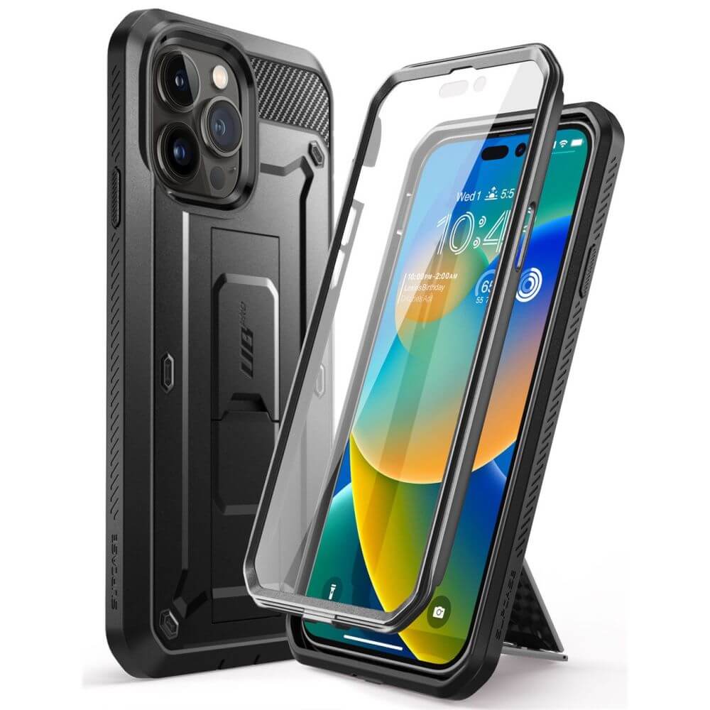 Противоударен Калъф за iPhone 14 Pro Max, Supcase Unicorn Beetle Pro, Черен