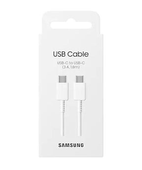 Оригинален USB-C към USB-C Кабел Samsung 1.8m 3A EP-DX310JWE, Бял