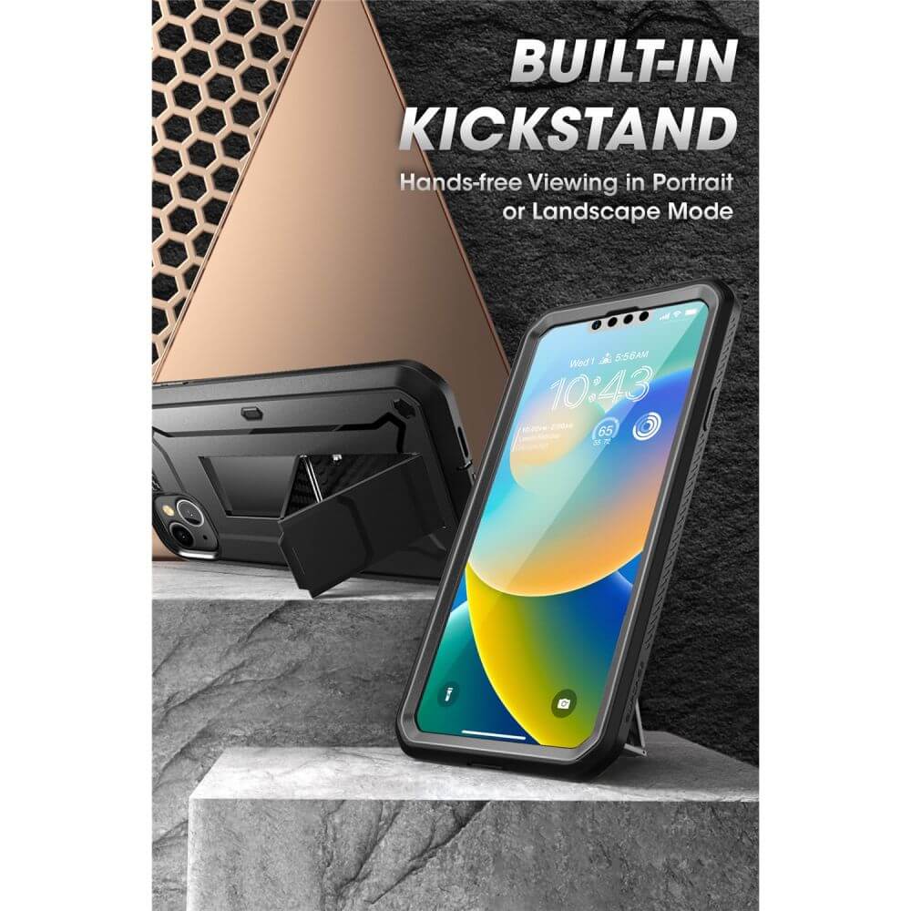 Противоударен Калъф за iPhone 14 Plus, Supcase Unicorn Beetle Pro, Черен (4)