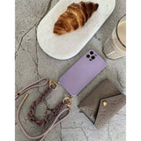 Калъф с Връзка за iPhone 14 Pro, Tech-Protect Icon Chain Case, Лилав (3)