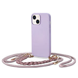Калъф с Връзка за iPhone 14 Plus, Tech-Protect Icon Chain Case, Лилав