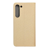 Луксозен Калъф за Samsung S23, Sensitive Book Case, Златист (2)