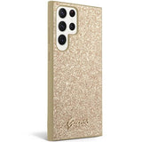 Луксозен Калъф за Samsung S23 Ultra, Guess Glitter Case, Златист (3)