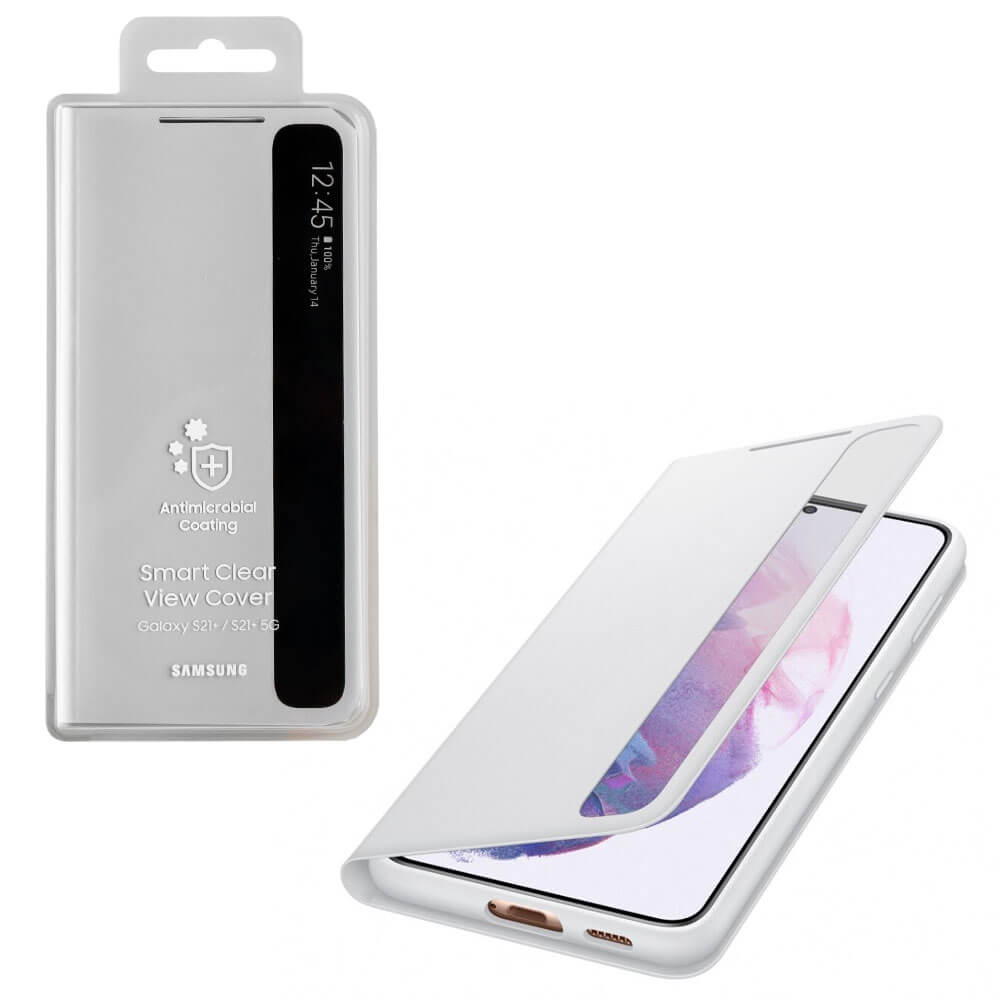 Оригинален Активен Калъф за Samsung S21 Plus Clear View Cover Book Case EF-ZG996CJEGEE, Сив (5)
