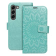 Кожен Калъф за Samsung S23 Plus, Forcell Mezzo Book Case Sun, Зелен