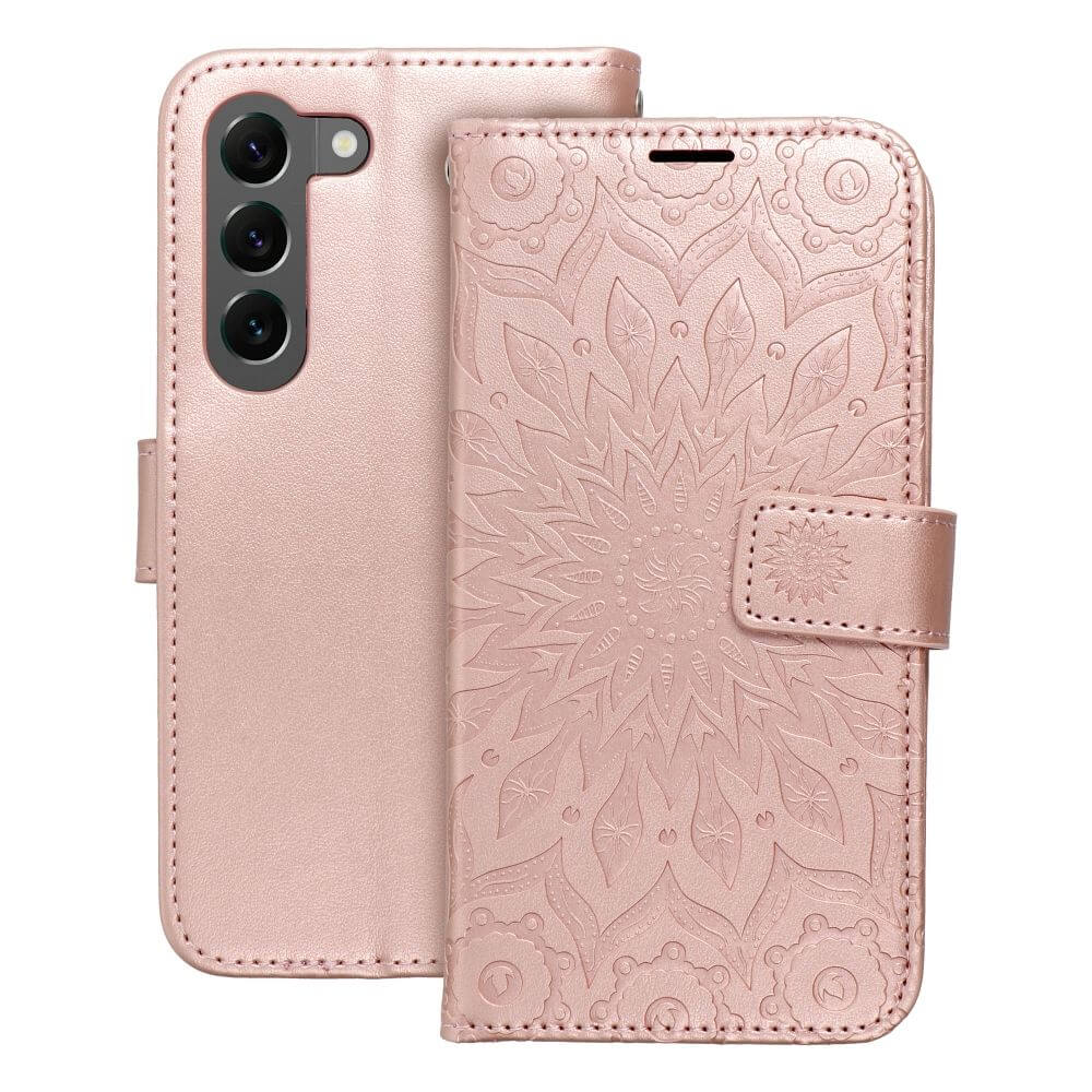 Кожен Калъф за Samsung S23 Ultra, Forcell Mezzo Book Case, Розов
